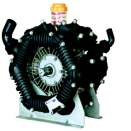 Kolvmembranpump 6-cyl, 254 l/min