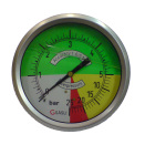 Manometer, 100 mm; g�ngnippel 1/4" bak