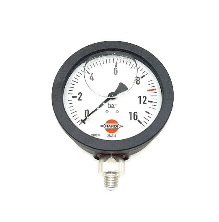 MANOMETER 16 BAR :100 MM. 1/4" NEDT